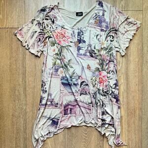 Jostar floral print ruffle hem